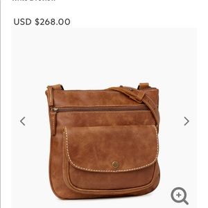 Roots leather crossbody